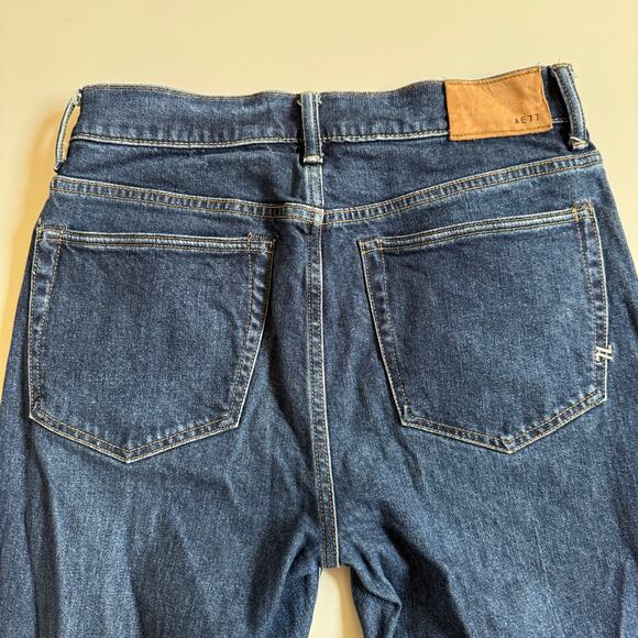 American Eagle AE77 Premium Straight Crop Jeans Sz 4 Button Fly Organic Cotton - Picture 13 of 16